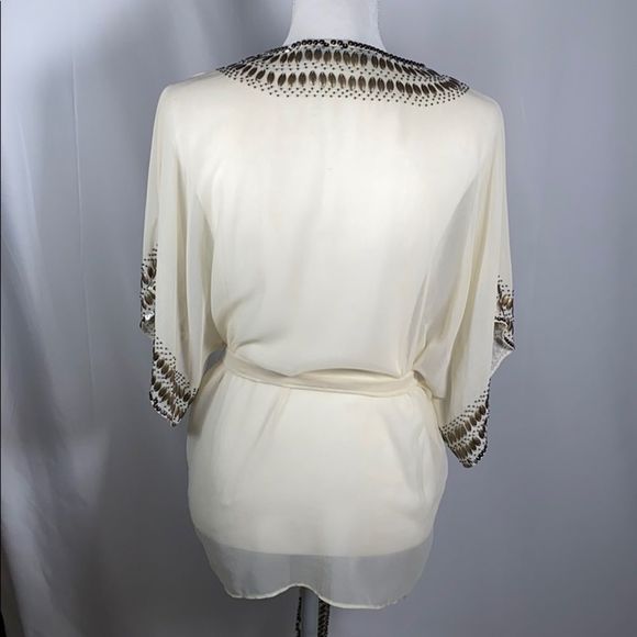 EUC Ark & Co Sequin Embellished Topper Cover Up S - Picture 5 of 6